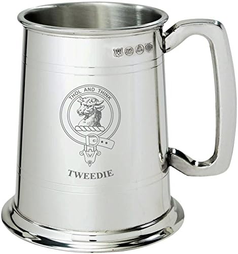 Tweedie Clan Crest Crest Tankard 1 חצי ליטר