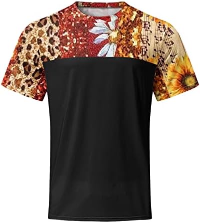 Toufa Men Colorblock Block מודפס אופנה קיץ סוודר צוואר עגול שרוול קצר וחליפת סאטן שחורה של גברים