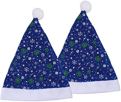 2 יחידות חג המולד פתית שלג דפוסים סנטה קלאוס כובע חג המולד המפלגה כיסוי ראש המפלגה טובות