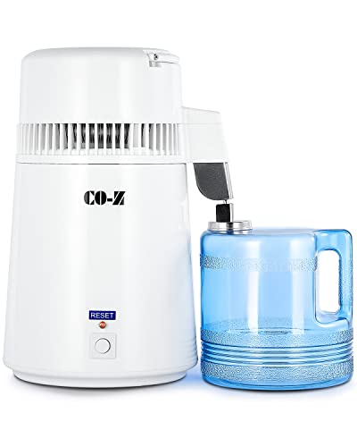 Co-Z 1.1 ליטר מזקק מים, מכונת מים מזוקקת של 750 וולט עם מיכל חופשי BPA, 4L 304 יצרנית מים מזוקקת
