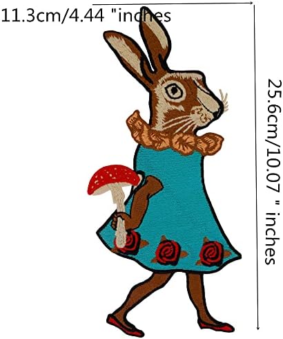 ארנב לב רקמת פרחי רקמה טלאי אפליקציה לבגדים תפור על אפליקציה מעילי DIY מלאכה 1SET TH22322R