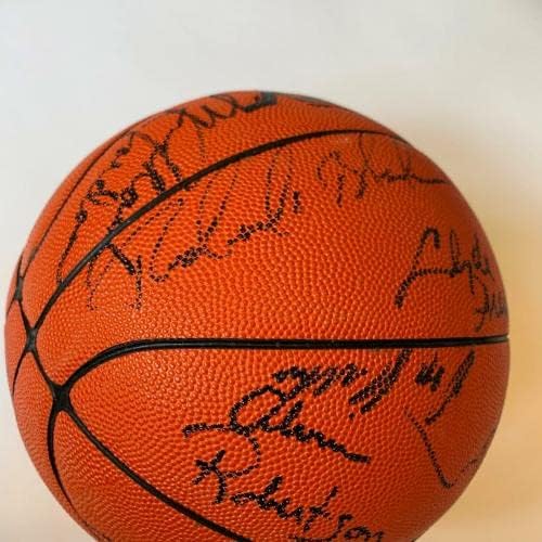 טירון מיכאל ג'ורדן 1986 קבוצת משחק הכוכבים החתמה כדורסל 22 Sigs JSA COA - כדורסלנות עם חתימה