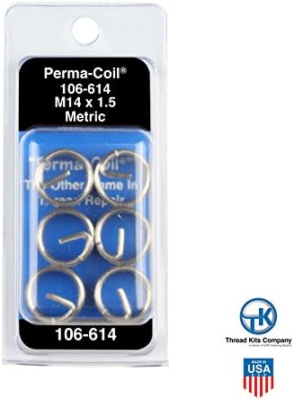 Perma-Coil 106-614 חוט מטרי חבילת הכנס M14x1.5 6pc Helicoil 5544-14