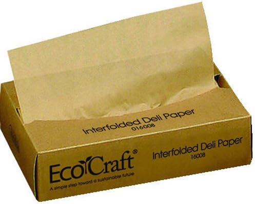 Bigcraft Papercon 016008 Ecocroft נייר מעדני שעווה יבש של Ecocraft, רוחב 10-3/4 אורך x 8 רוחב,