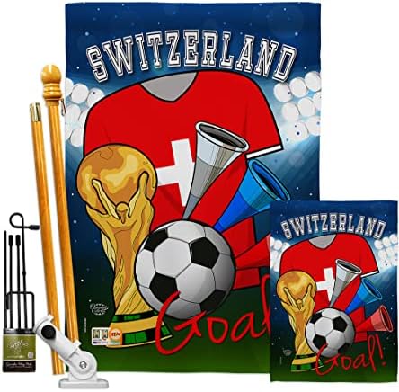 גביע העולם דגלים שוויץ דגלים באנר שוויצרי קיר אמנות עמודי דגל לבית חיצוני עומדים קישוטים חיצוניים שטיחי