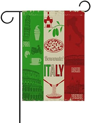 SpecialHode Ethel Ernest דגל משפחתי דו צדדי איטליה מזון ובניית דגל פוליאסטר דגל חיצוני דגל דקר גן דגל