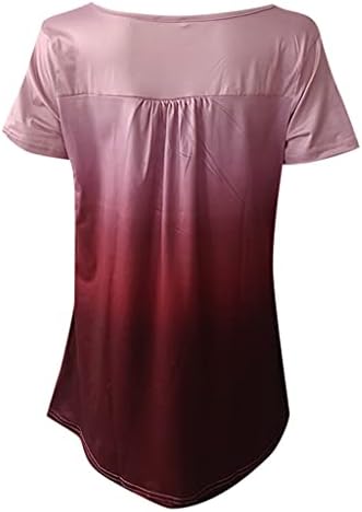 צמרות טוניקה ללבוש עם חותלות מסתיר בטן 2023 חולצת טי קצרה של שרוול קצר הנלי חולצות חמודות חמודות חולצות