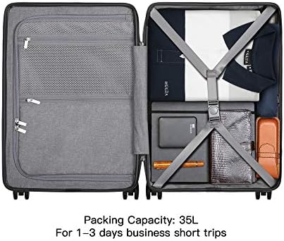 רמה8 כביש ראנר פרו לשאת על מזוודות, 20 קל משקל מחשב קשיח מזוודה עם יו אס בי טעינת נמל, ספינר עגלה עבור מטען