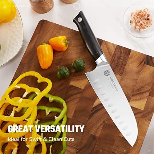 סט סכין של סכין שף פלדה יפני בגודל 3-8 אינץ ', סכין סנטוקו בגודל 7 אינץ