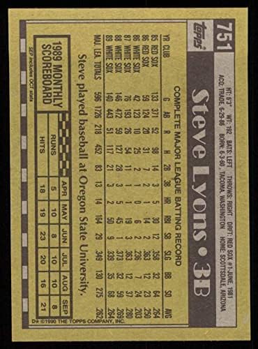 1990 Topps 751 Steve Lyons Chicago White Sox NM/MT White Sox