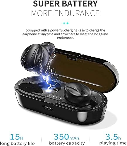Hoseili 【2022NEW EditionBluetooth אוזניות. Bluetooth 5.0 אוזניות אלחוטיות אלחוטיות באוזניים מיקרופון מיני-אוזניות