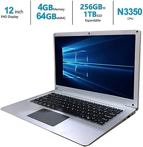 מחשב נייד 12.5 דק במיוחד, מעבד אינטל מרובע ליבות 2.4 ג' יגה הרץ, ראם 4 ג 'יגה-בייט, אחסון 64 ג' יגה-בייט,