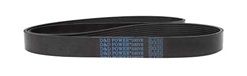 D&D PowerDrive 4PJ508 חגורה החלפה סטנדרטית מטרית, J, 4 -להקת, אורך 20 , גומי