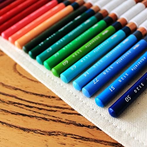 Stobok Canvas עיפרון שקית שקית- מארגן חריץ חורים לעפרונות פשוטים אמנים פשוטים מברשת תיק פרחוני