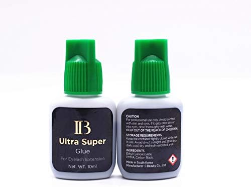 Lava Lash 2 Pack Pack תוספי ריסים ibeauty Ultra Super Glue 10ML, 1-2 שניות זמן ייבוש, שמור על 5-6 שבועות, הרחבת