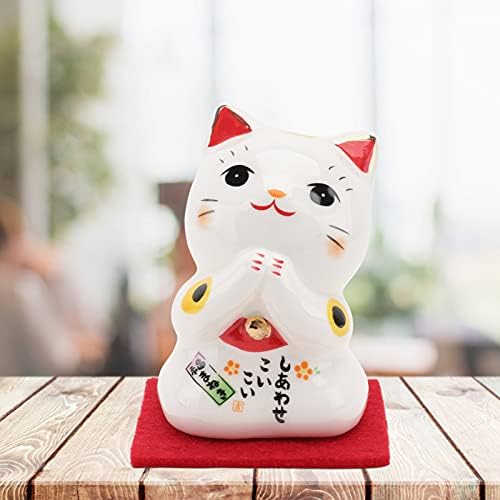 Kesyoo יפני חתול מזל פגמון סיני פנג שואי הון מנופף פסל חתול מנקי נקו קישוט חתול שגשוג פסל אספני עושר