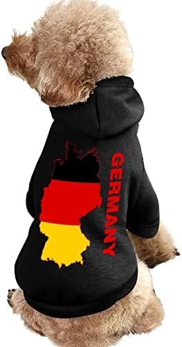 מפת דגל של קפוצ'ונים מחמד גרמניה סוודר כלבים חמים רכים חליפות חיות מחמד דפוס עם כובעים