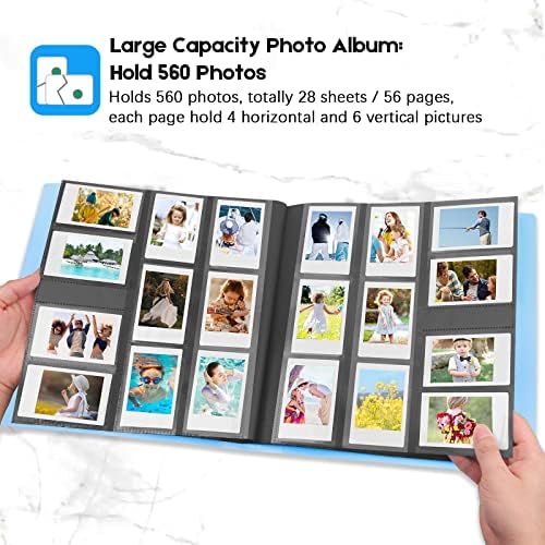אלבום תמונות 560 כיסים למצלמת מיני פוג 'יפילם אינסטקס, מצלמת צילום פולארויד זינק 2 על 3, לפוג' יפילם