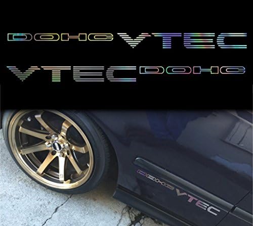2x VTEC DOHC HONDA מדבקה מדבקה - שחור - 15