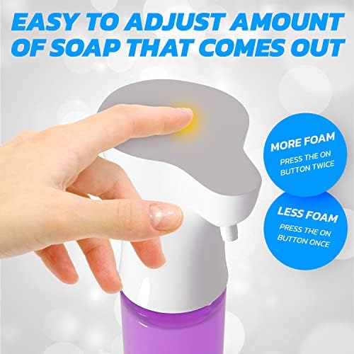 מתקן סבון מקציף אוטומטי עם פונקציה כפולה - ריסוס וקצף, מתקן ללא מגע מתכוונן לסבון נוזלי או לחיטוי