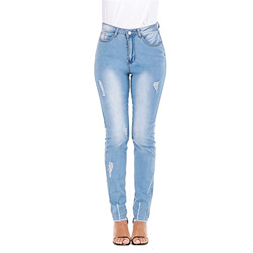 נשים של טור כפתורים כפול גבוהה מותן ג 'ינס למתוח התחת הרמת כפתור למטה ג' ינס מכנסיים רטרו סקיני ז '