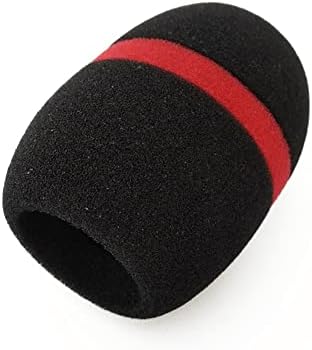 4 יחידות צבעוני מיקרופון שמשות מעובה מיקרופון מגן אבק הוכחת ספוג כובע שחור 3.15 איקס 2.20 אינץ