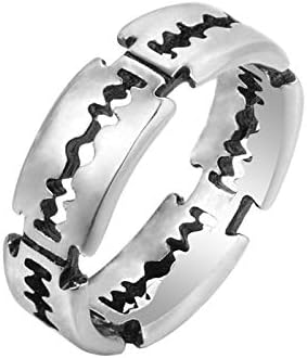 גותי סגנון להב צורת טבעת פאנק טיטניום פלדת תער להב טבעת בציר היפ הופ רוק אופנוען טבעת אופנה מסיבת חתונת מתנות