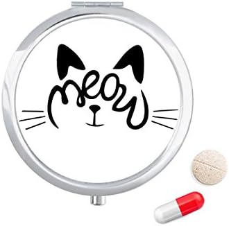 חתול מיילל ציטוט עיצוב גלולת מקרה כיס רפואה אחסון תיבת מיכל מתקן
