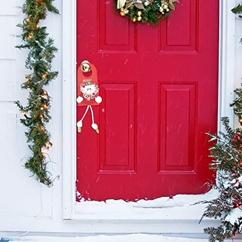 דלת גבר בובת דלת ישנה קישוטי בד תלויים תליון חג המולד מצויר של שלג איש קישוט חג המולד חלון גביש קישוטי