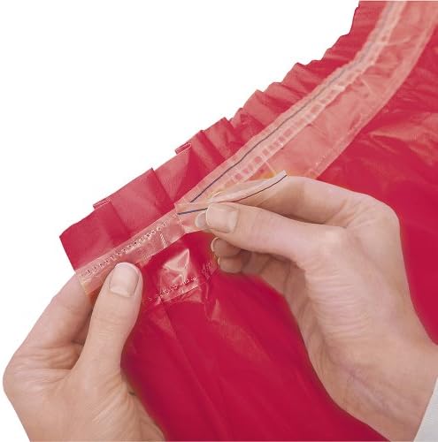 תעשיות ייחודיות חצאית שולחן פלסטיק אדומה רובי, 29 על 14 רגל, ססגוניות