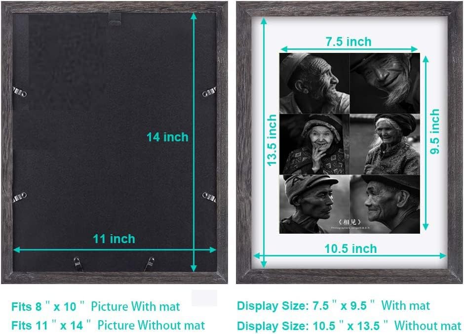 מסגרת תמונה 11x14, תמונות תצוגה 8x10 עם מחצלת או 11x14 ללא מחצלת, מסגרות צילום גלריית קיר, מסגרות צילום שולחן