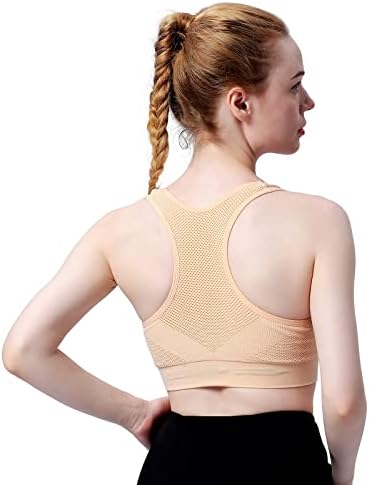 Wanayou Racerback Sports Bra לנשים - חזיית שינה נוחה אימון חלקה חזיית יוגה