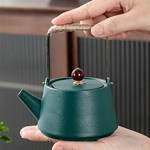 LDCHNH חרס שחור הרמת קרן קומקום פשוט סט תה אגטה סט רטרו סיר יחיד קרמיקה קרמיקה קונגפו סט תה.