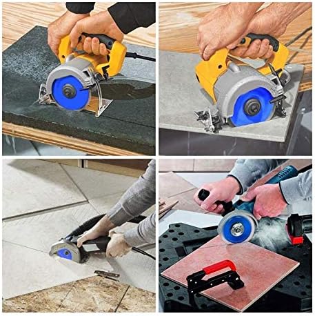 ניתן להשתמש בסט חיתוך עץ בגודל 4.5 אינץ 'מסור יהלום גלגל דיסק חיתוך, המשמש לחיתוך אריחי קרמיקה, עם