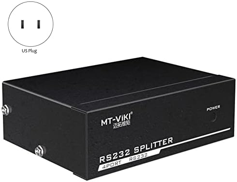 MT-RS104 RS232 Splitter 1 עד 4 RS232 Strinter Strinter Stripter 4 עד 1 עם מתאם- Plug