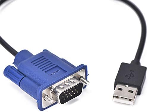 EVANLAK USB-VGA דמה תקע ללא ראש רוח רפאים פונקציונלי יציב פונקציונלי מוליך מוליך ביצועים של RGB ללא