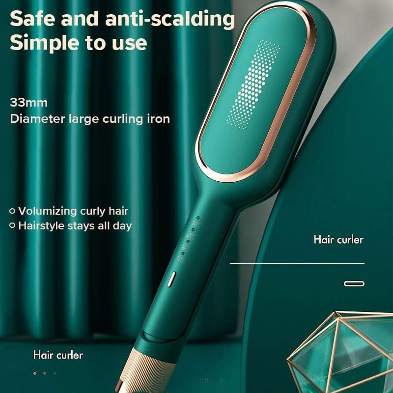 SDFGH שיער חשמלי מסלסל ברזל קרמיקה מקצועית 2 תלתל חבית גליל ביצה מים קרע שיער כלים עיצוב שיער 32 ממ מסלסל