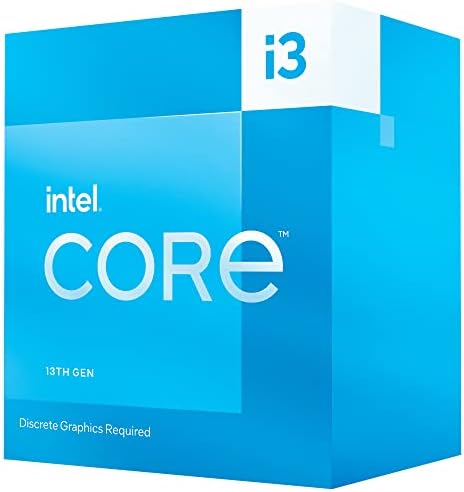 Intel Core I3-13100F מעבד שולחן עבודה 4 ליבות מטמון 12MB, עד 4.5 ג'יגה הרץ וג'יגה-בייט B760M DS3H AX