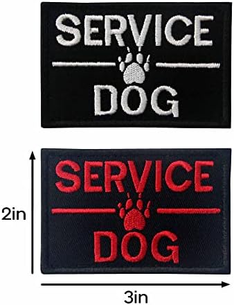 שירות כוכב זנב פלאנט טלאי כלבים טלאים רקומים אפוד / רתמות תג אטב וו סמל לולאה, 2 יח '