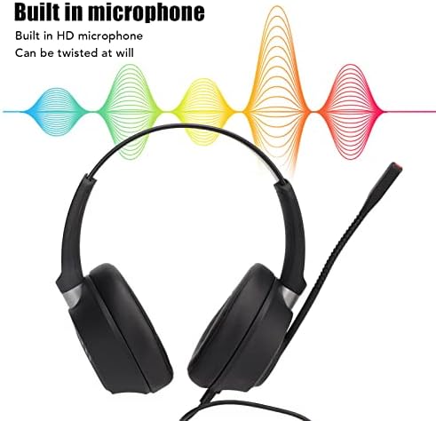 אוזניות טלפון Zunate, ביטול רעש והתאמת עוצמת קול, אוזניות מבטלות רעש מבטל כבלים עם אוזניות Binaural Thare