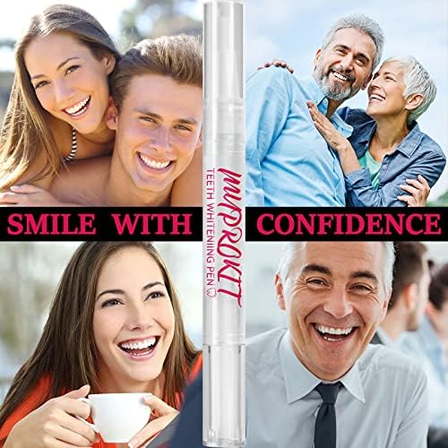 ערכת הלבנת שיניים של MyProkit, 2 חבילות 60+ משתמשות בעט הלבנת שיניים הסר שנים של כתמים, יעיל וללא רגישות שיניים