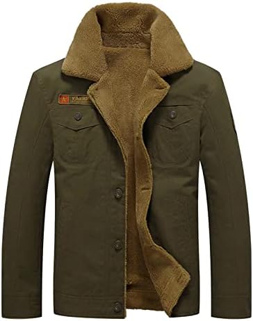 מעילי Xiaxogool לגברים, ז'קט מטען לגברים כותנה מעלים מעילי שרפה מרופדים בחורף מעילי צווארון חמים