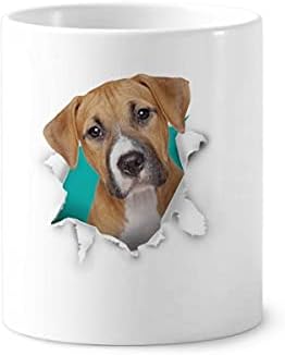 נייר בעלי חיים הפסקת זעזועים כלבים מברשת שיניים מחזיק עט ספל CERAC עמדת עמדת עיפרון כוס