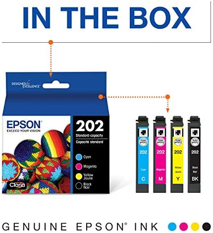 Epson T202 Claria -ink קיבולת סטנדרטית שחור וצבע -Cartridge Combo Pack & T202 Claria -ink קיבולת סטנדרטית