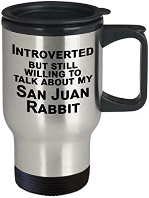 ספל ארנב סן חואן ספל נסיעות, מתנה לחובב ארנבים, מתנות מופנמות - מופנמת אך מוכנה לדבר ארנבות