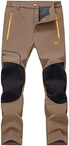 מכנסי חורף של Magcomsen מכנסי סקי שלג 4 כיסים עמידים למים מכנסי טיול