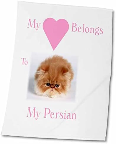 תמונת 3 של ליבי שייכת לפרסית שלי עם לב ורוד - מגבות