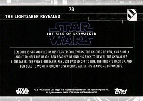 2020 Topps מלחמת הכוכבים עלייה של Skywalker Series 2 Purple 78 The Lightsaber חשף כרטיס מסחר