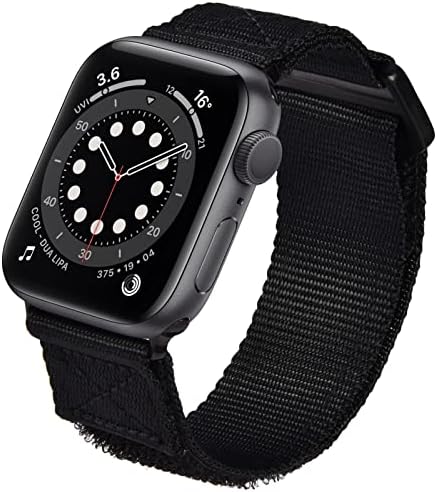Visoom תואם להקת Apple Watch לגברים - להקות שעון Apple Nylon 42 ממ/44 ממ/45 ממ סדרה 7 SE סדרה 6/5/4,