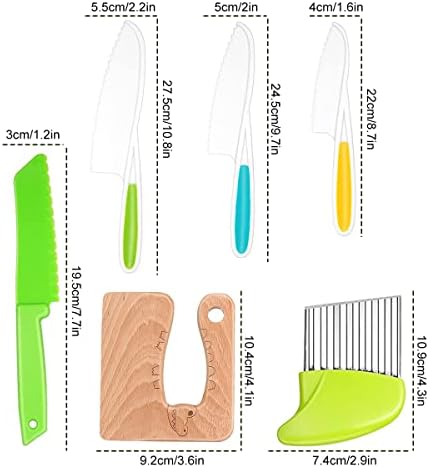 6 חתיכות סכין מטבח לילדים עץ כוללים סכין עץ סכין פלסטיק סכיני בישול סכיני בישול קצוות סכין פעוטות סכין